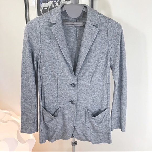 J. Jill Jackets & Blazers - J Jill Raw Edge Jersey Casual Blazer button cuffs